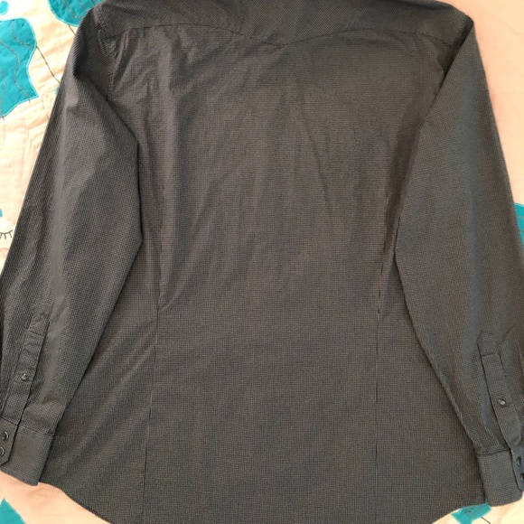 BANANA REPUBLIC "Snap button dress shirt in grey and black" - Picture 3 of 3